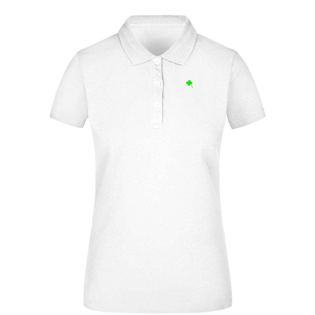 Black and White №5 | Tailliert geschnittenes Damen kurzarm Poloshirt